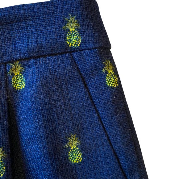 J. Crew Women's Pineapple Printed Basketweave Preppy Academia Mini Skirt-size 6 - Picture 3 of 13